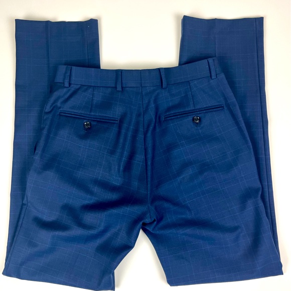 Tommy Hilfiger Navy Dress Pants w/Light Blue Checkered Pattern 30x32 - Picture 4 of 6